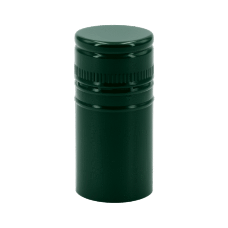 Green alu cap for wine bottle